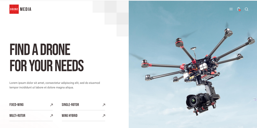 drone media wordpress theme